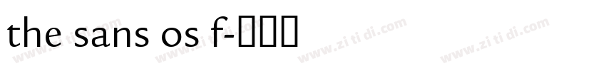 the sans os f字体转换